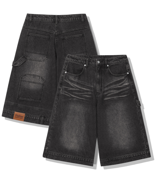 Cat Brush Washed Bermuda Denim Shorts