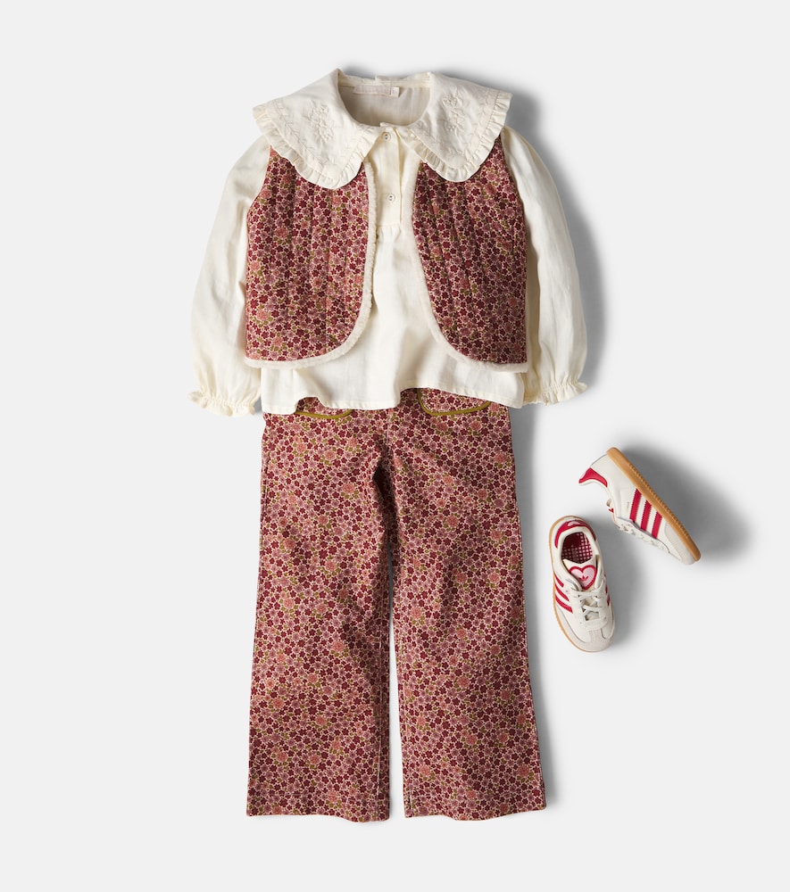 Victoria floral reversible cotton vest