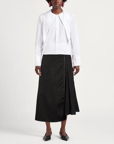 Woman Midi skirt Black Size 4 Cotton, Elastane