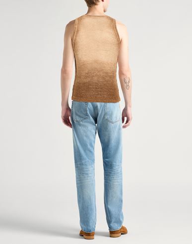 Man Sweater Brown Size 38 Cotton
