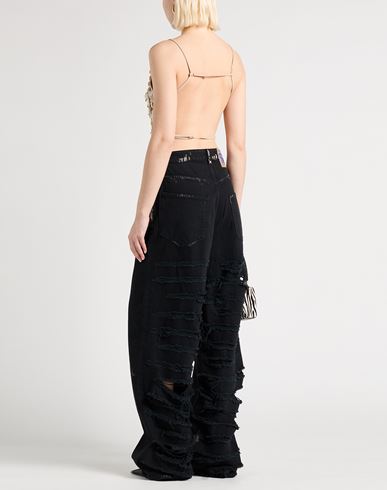 Woman Jeans Black Size 24 Cotton