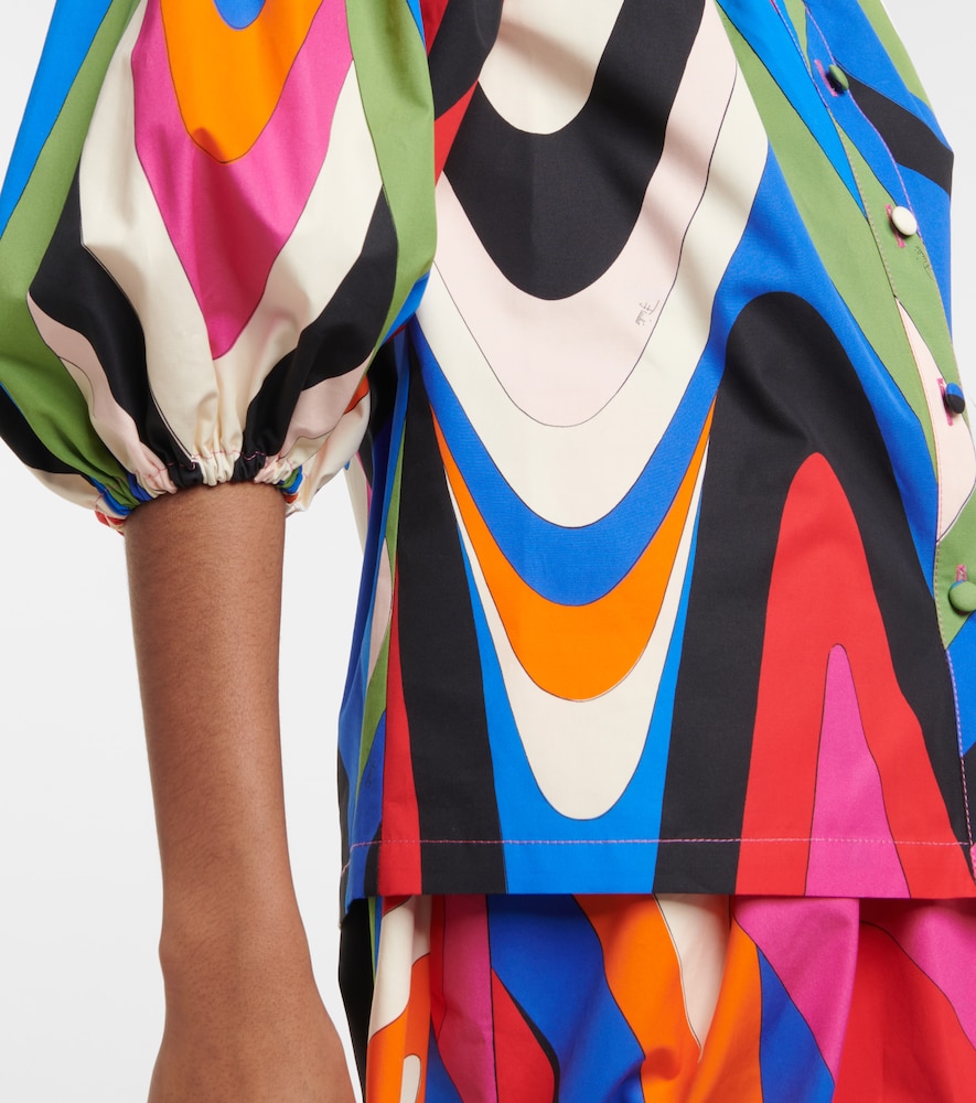 Printed cotton blouse