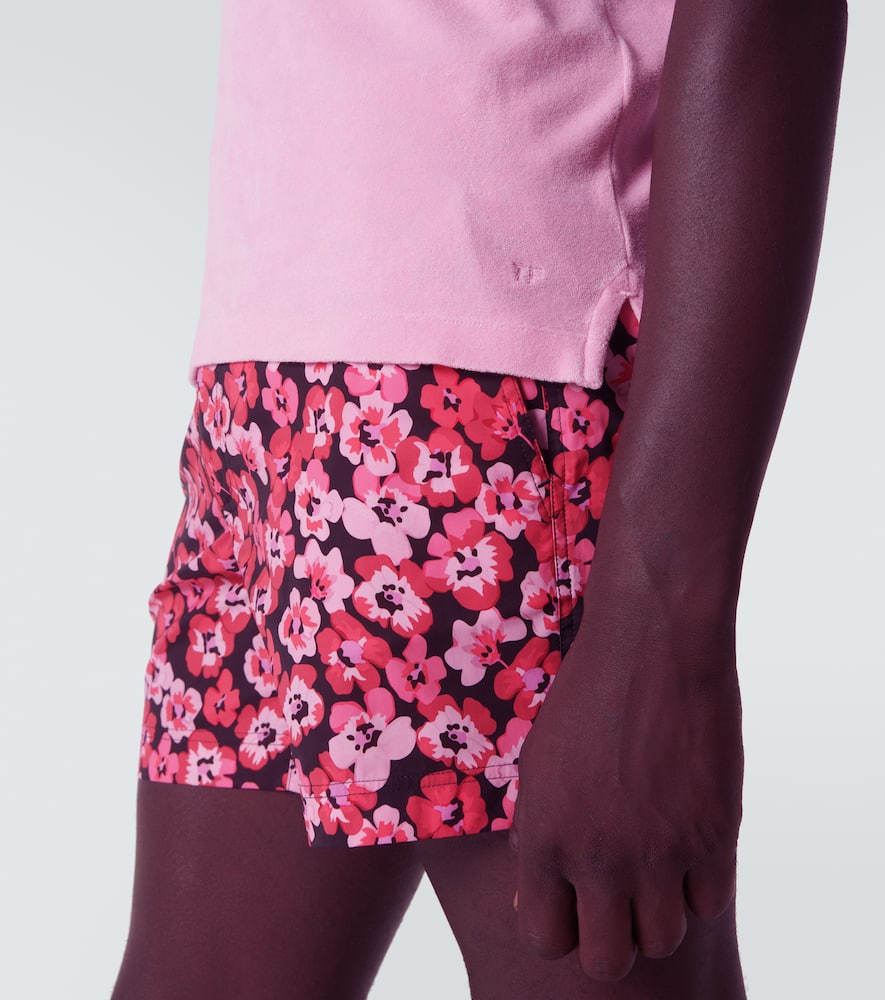 Cotton-blend terry polo shirt
