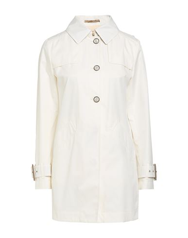 Rain Collection Woman Overcoat & Trench Coat Cream Size 2 Cotton, Polyester