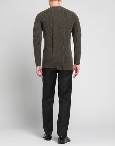 Man Sweater Military green Size S Wool