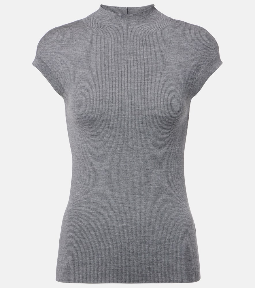 Wool mockneck top