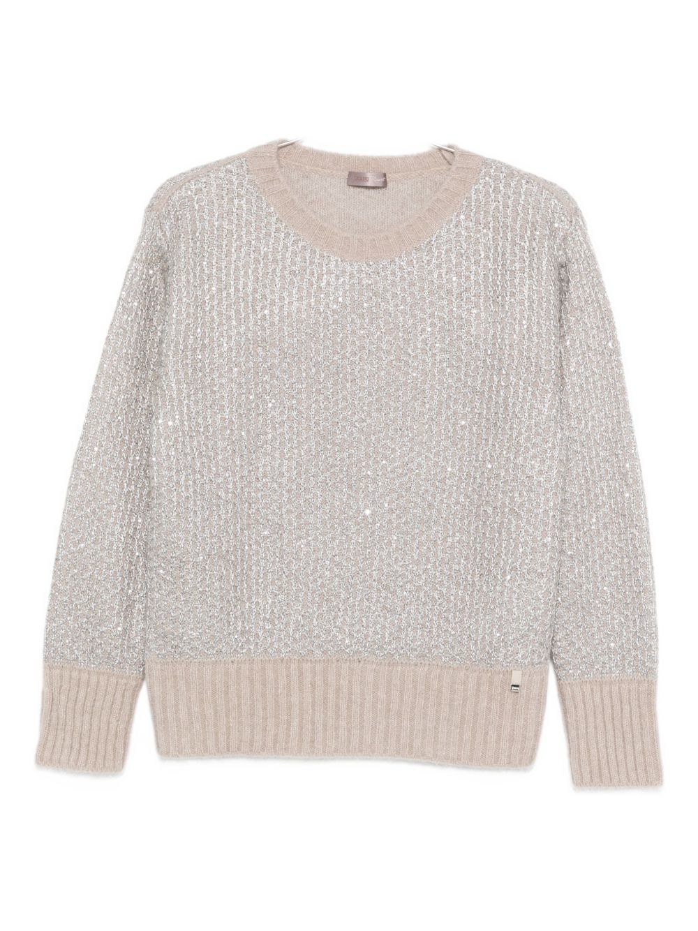 Metallic-knit sweater - Neutrals