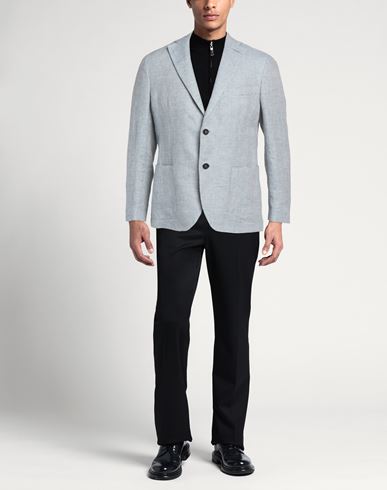 Man Blazer Light blue Size 36 Linen