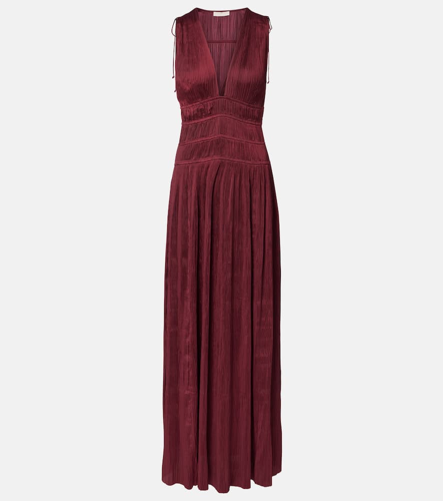 Tasneem satin plissé gown