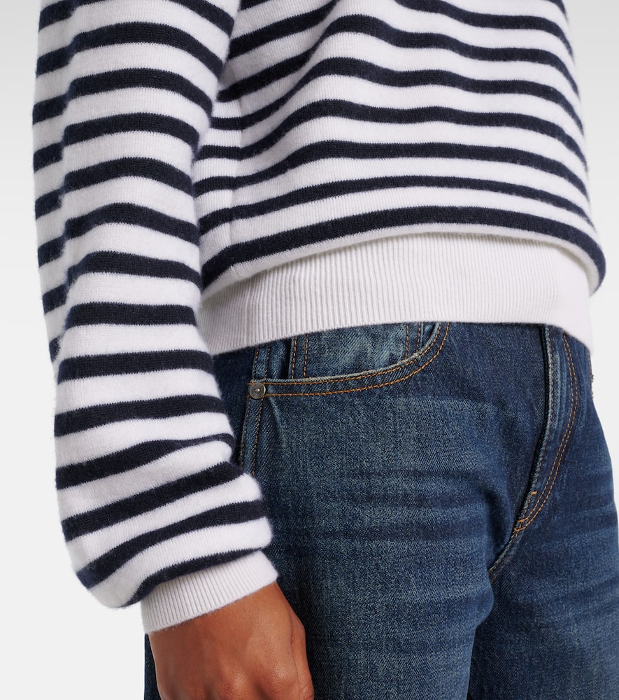 Viola striped cashmere-blend sweater