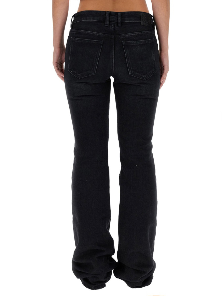 Slim-leg flared jeans - Black