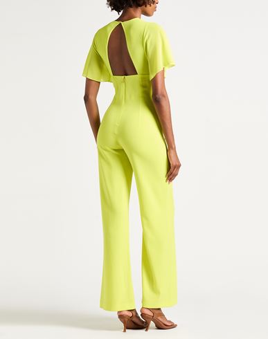 Woman Jumpsuit Lime green Size 2 Polyester, Elastane