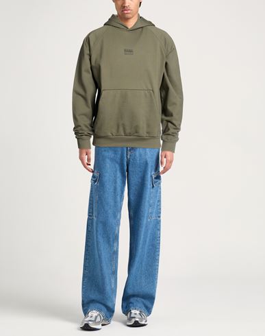 Man Sweatshirt Military green Size S Cotton
