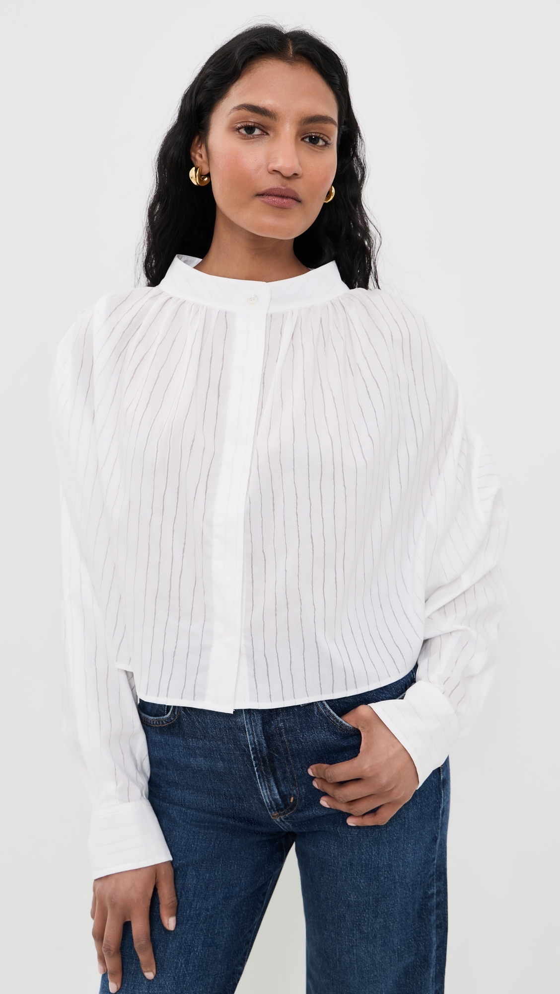 Blissia Button Down Shirt Porcelain