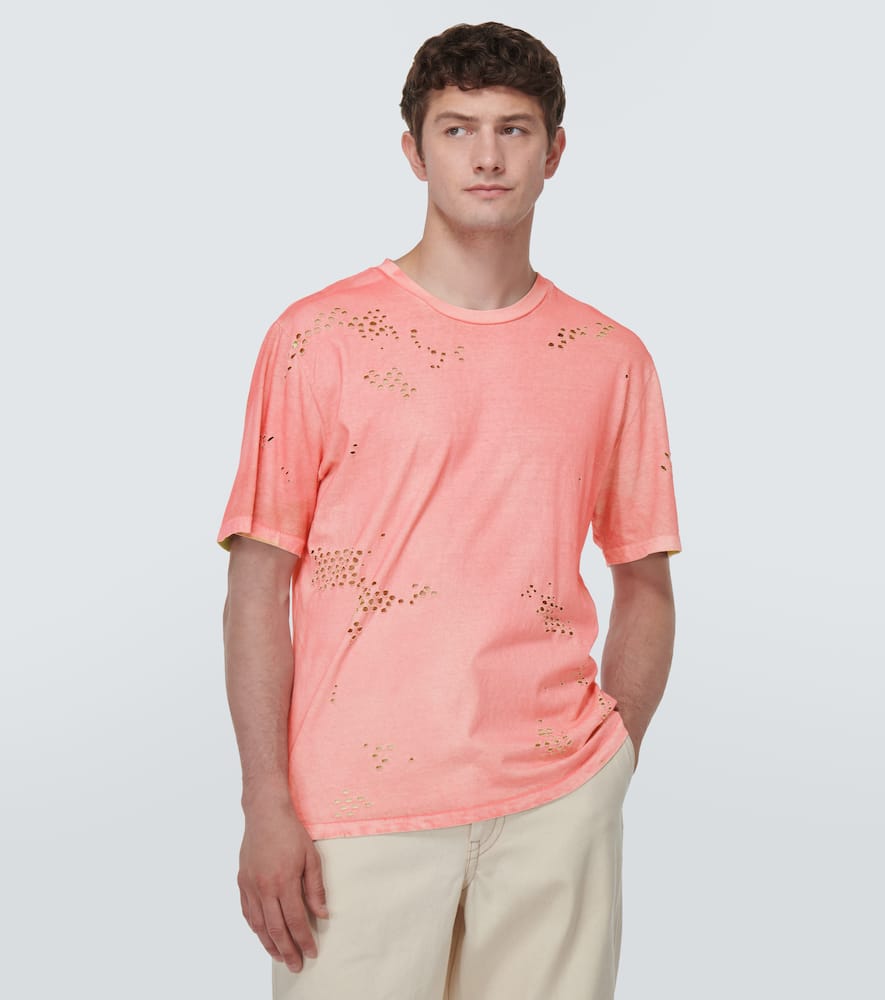 NotSoNormal Distressed cotton jersey T-shirt