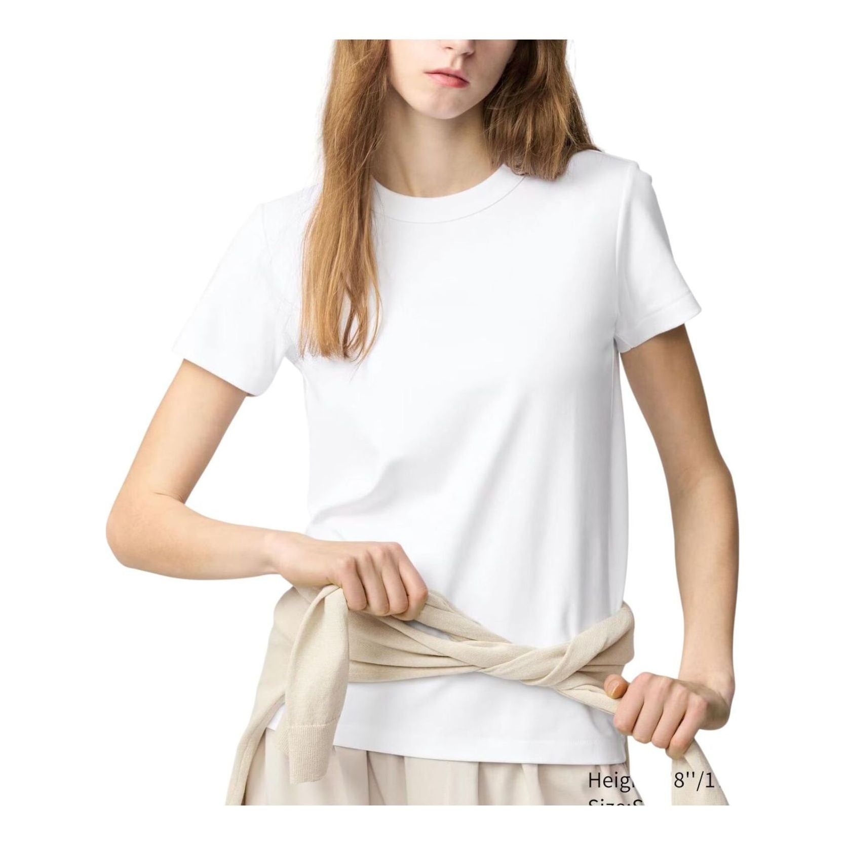 (WMNS) Crew Neck T-Shirt 'White'