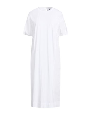 Woman Midi dress White Size 6 Cotton, Elastane