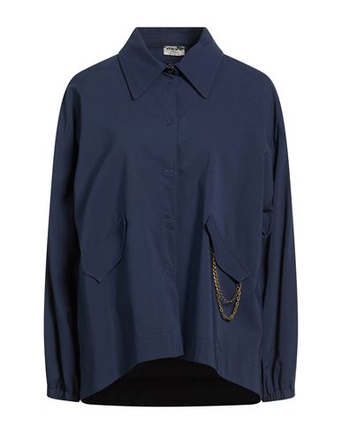 Woman Shirt Navy Size M Rayon, Nylon, Elastane