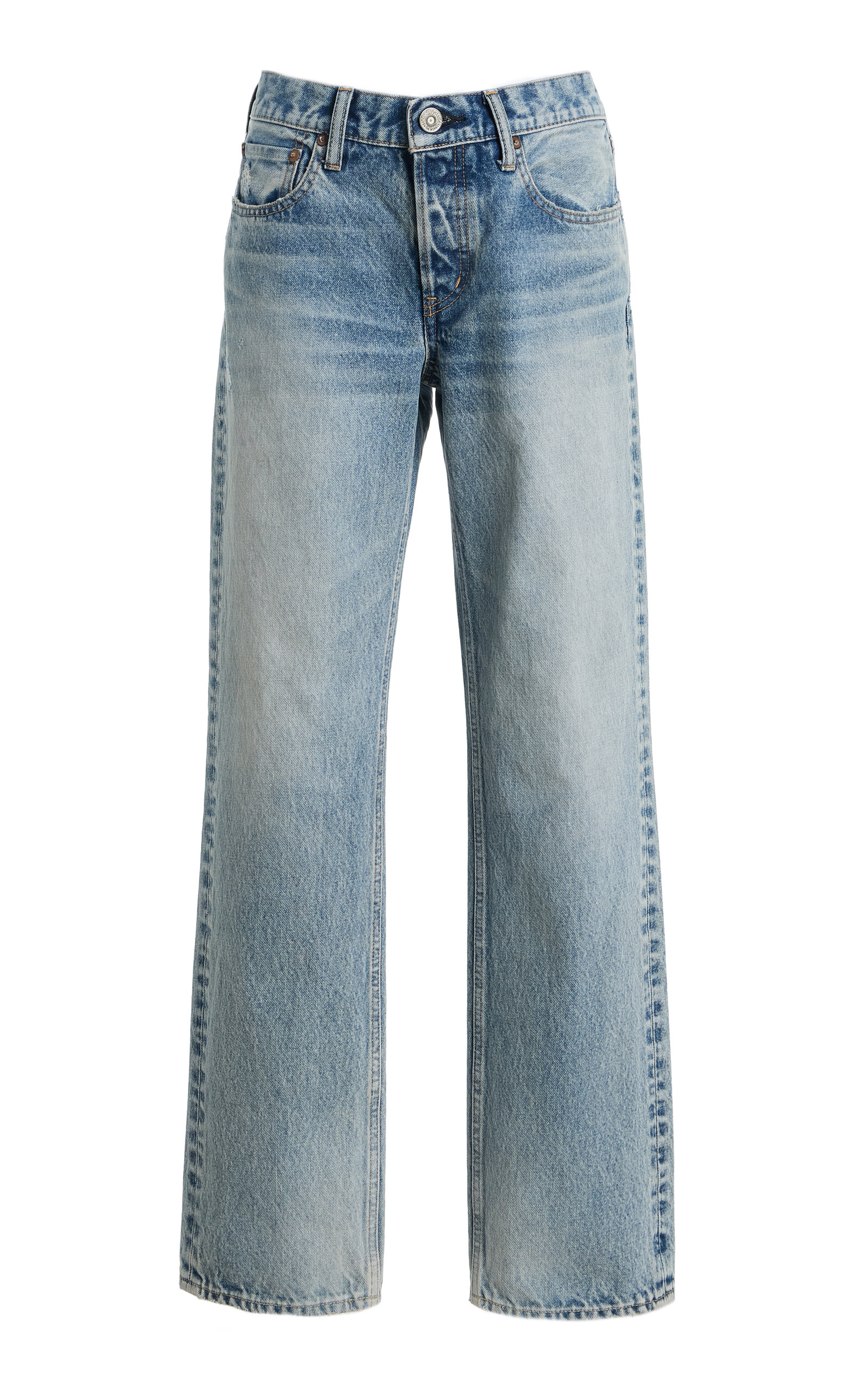 Albany Rigid Low-Rise Straight-Leg Jeans - Moda Operandi