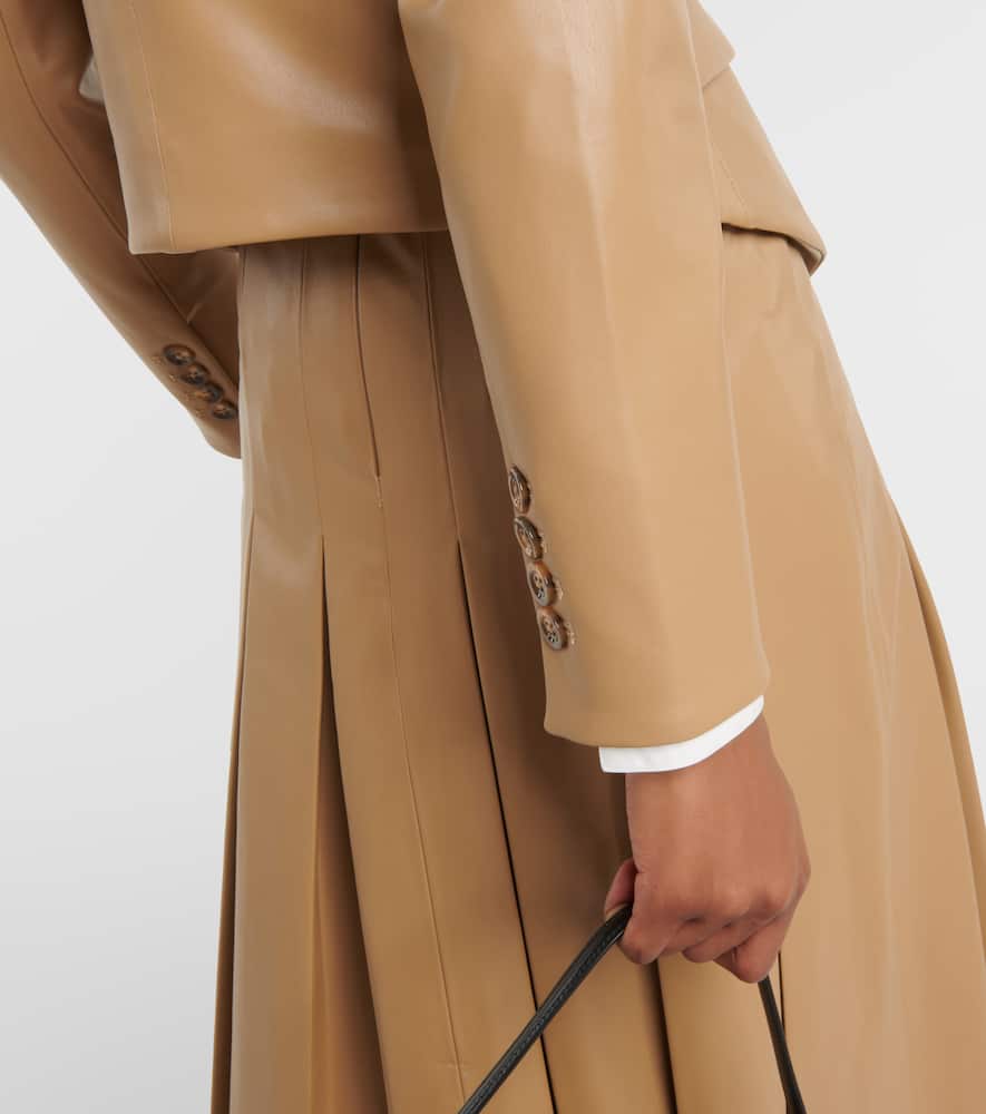 Cooke single-breasted faux leather jacket