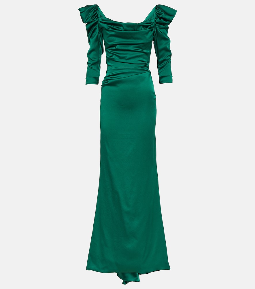 Astral draped satin gown