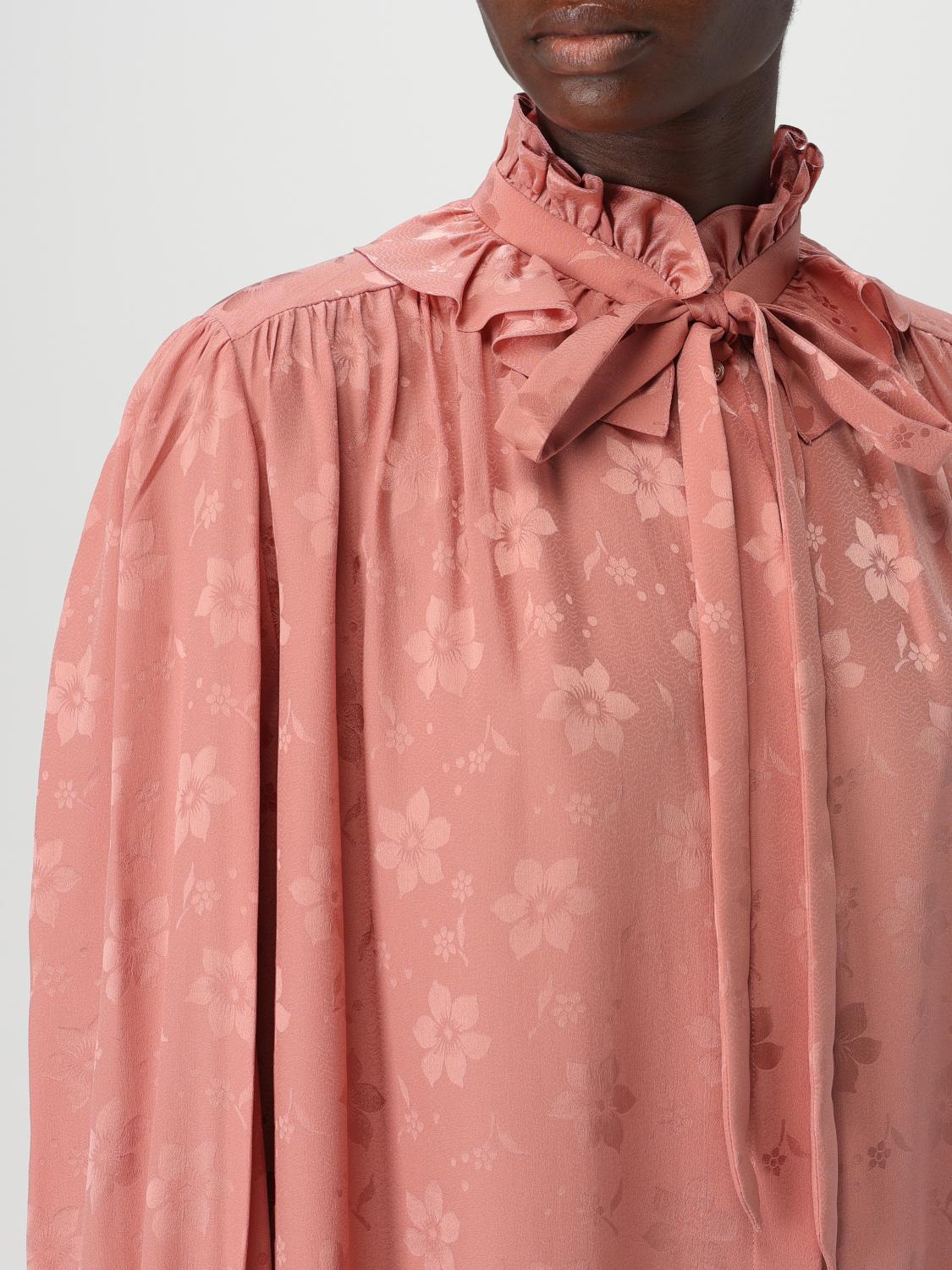 Floral-jacquard shirt - Pink