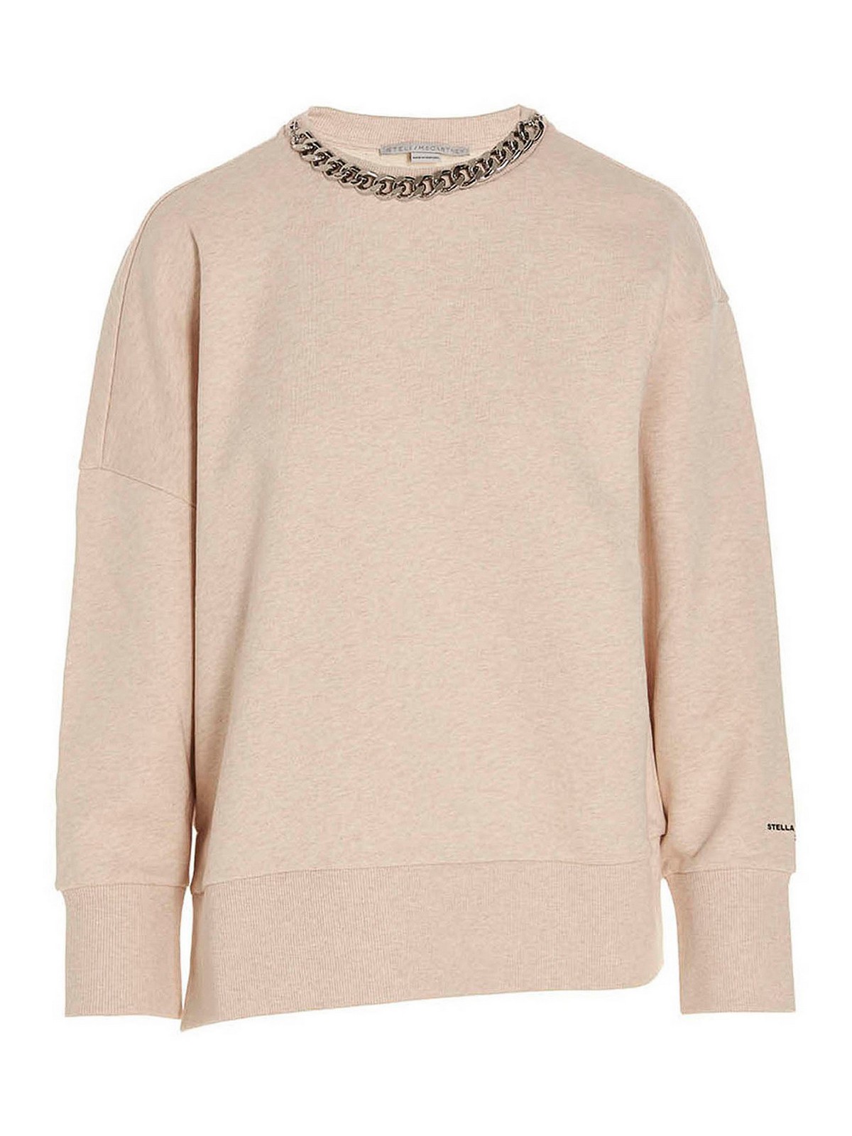 Sweatshirt with removable chain detail