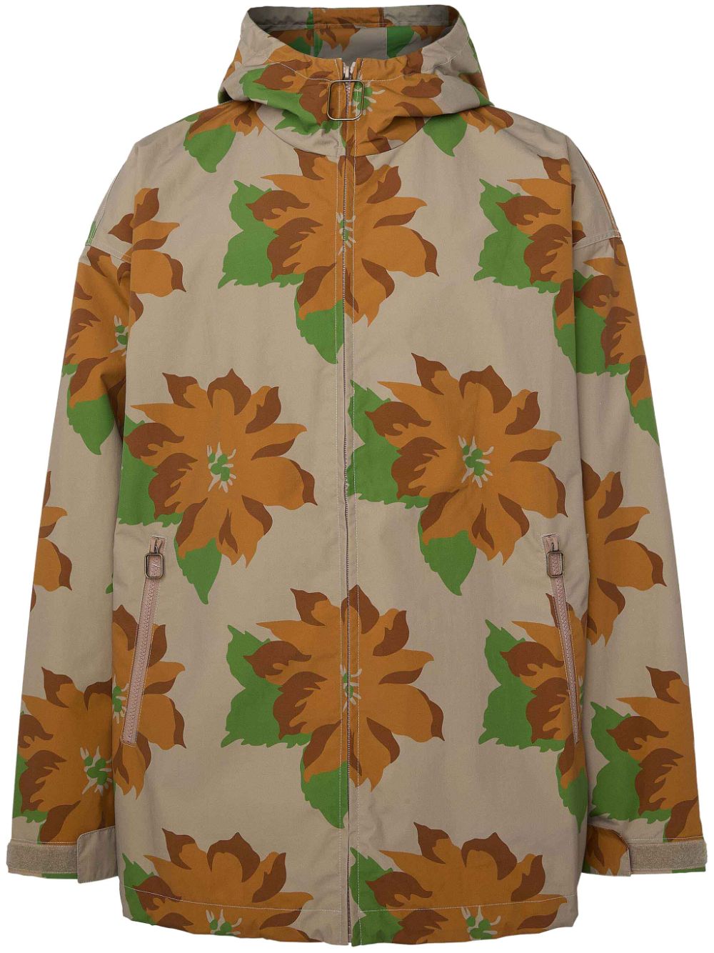 Zip hooded jacket - Brown