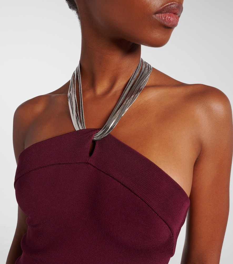 Halterneck midi dress