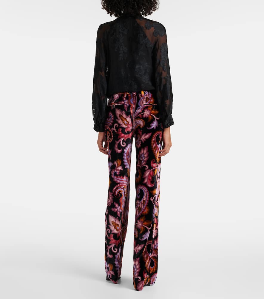 Jacquard straight pants