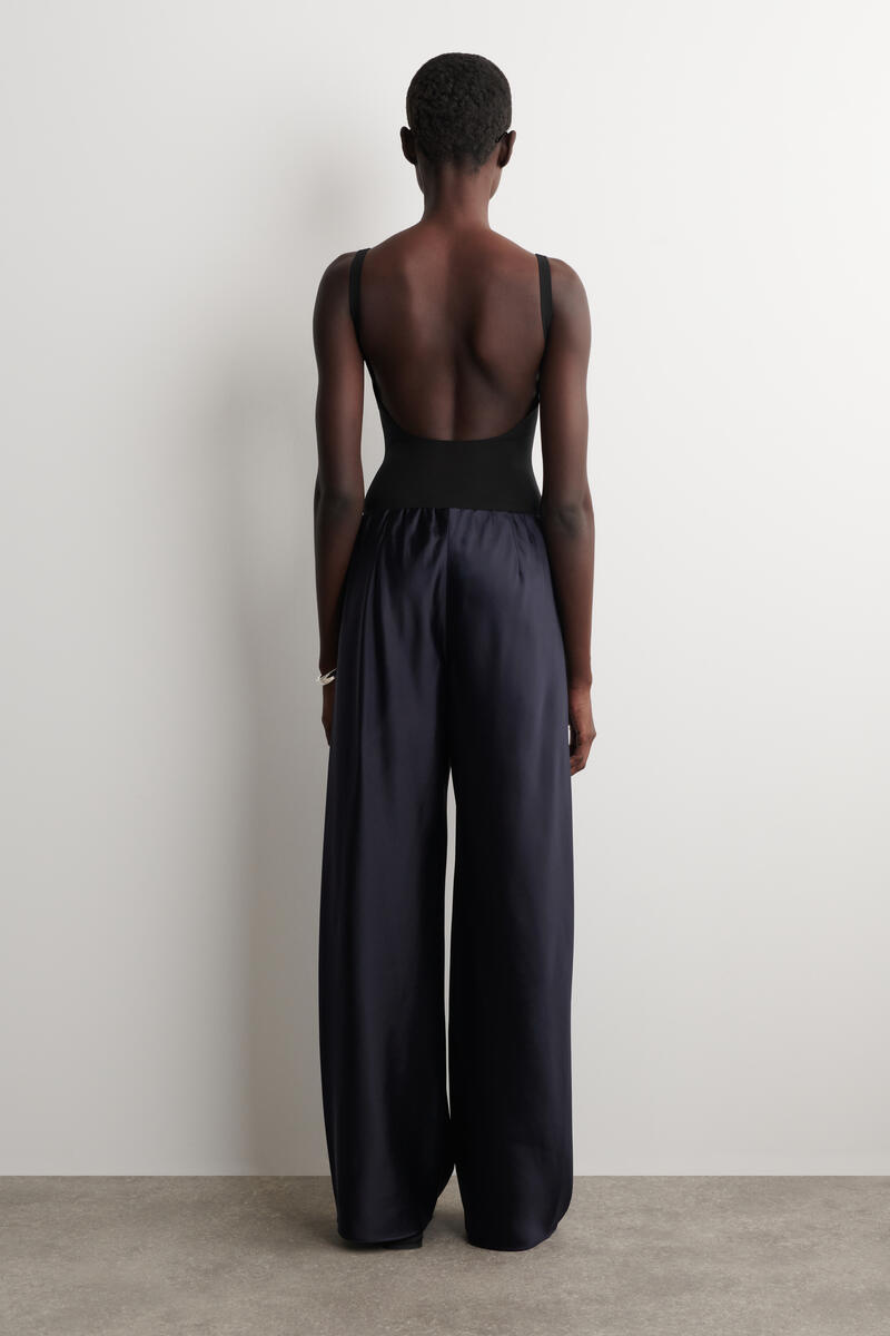 Satin Wide-Leg Pants