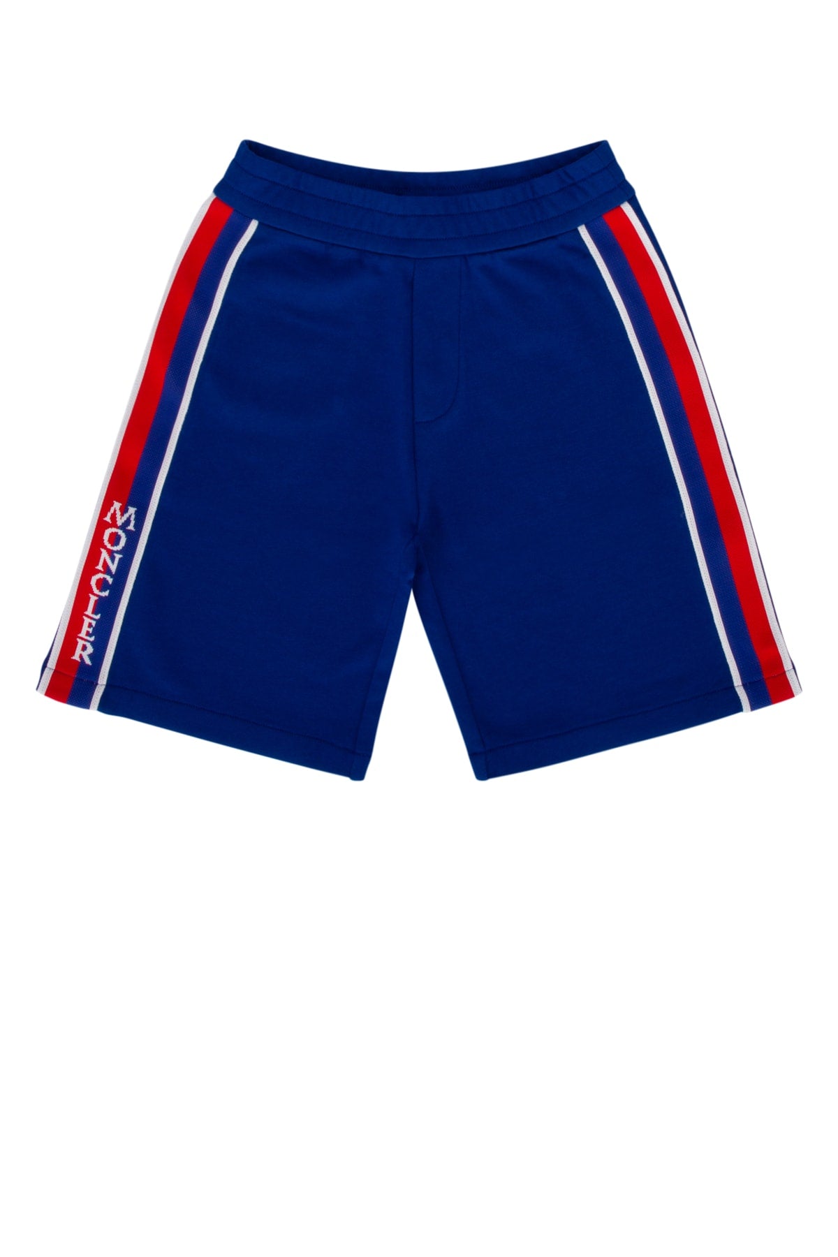 Striped Color-Block Bermudas — Navy