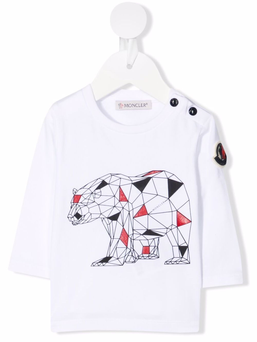 Geometric bear-print T-shirt - White