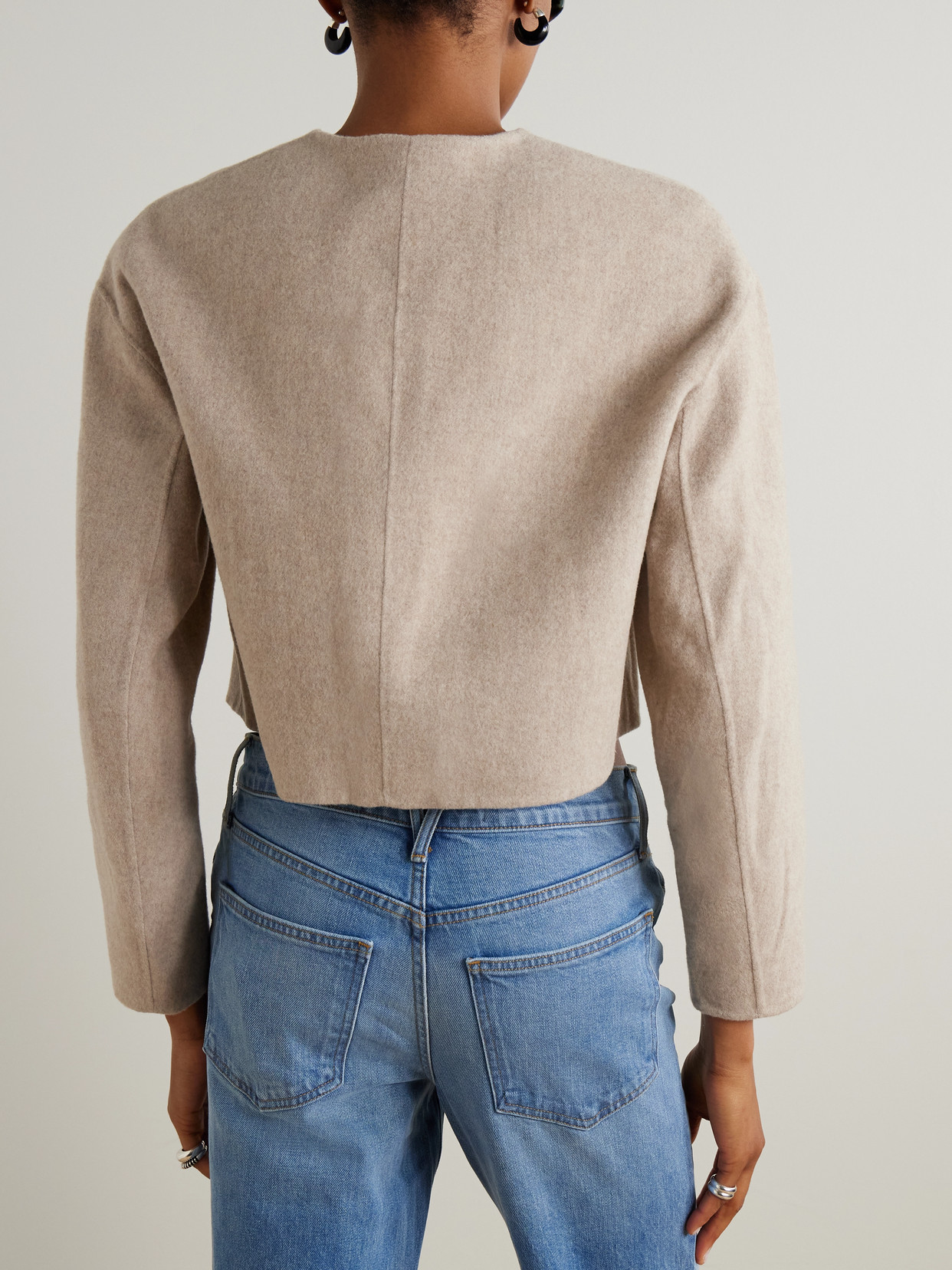 Philips Cropped Wool-blend Jacket - Neutrals