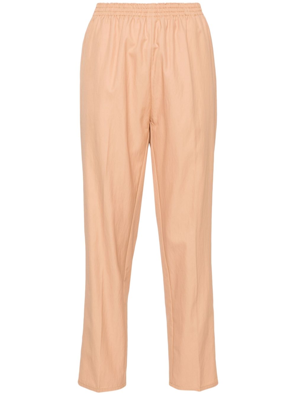 Textured tapered trousers - Neutrals