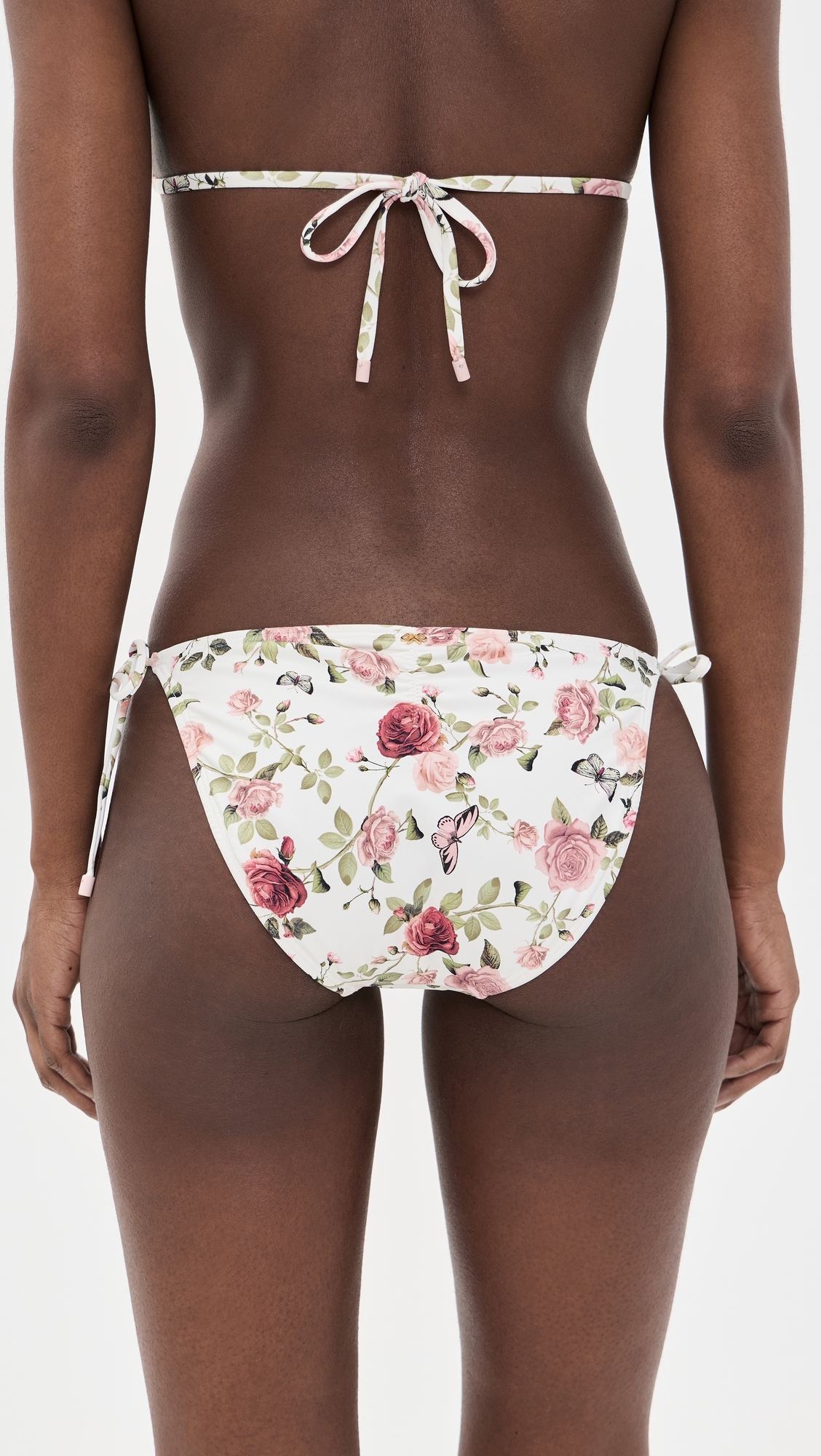 X ALICE + OLIVIA Embroidered Bikini Bottoms English Rose