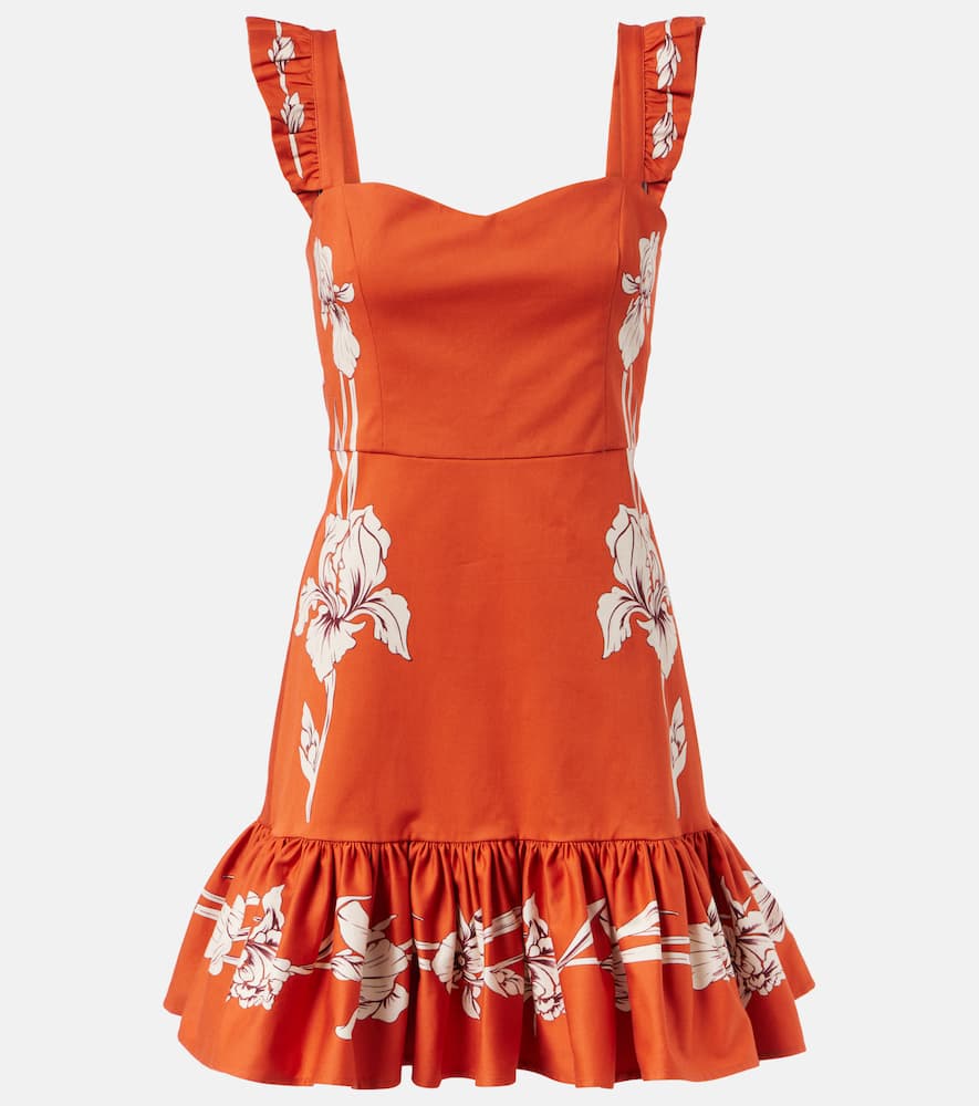 Gingerbread cotton-blend minidress