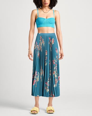 Woman Midi skirt Deep teal Size 8 Polyester, Elastane