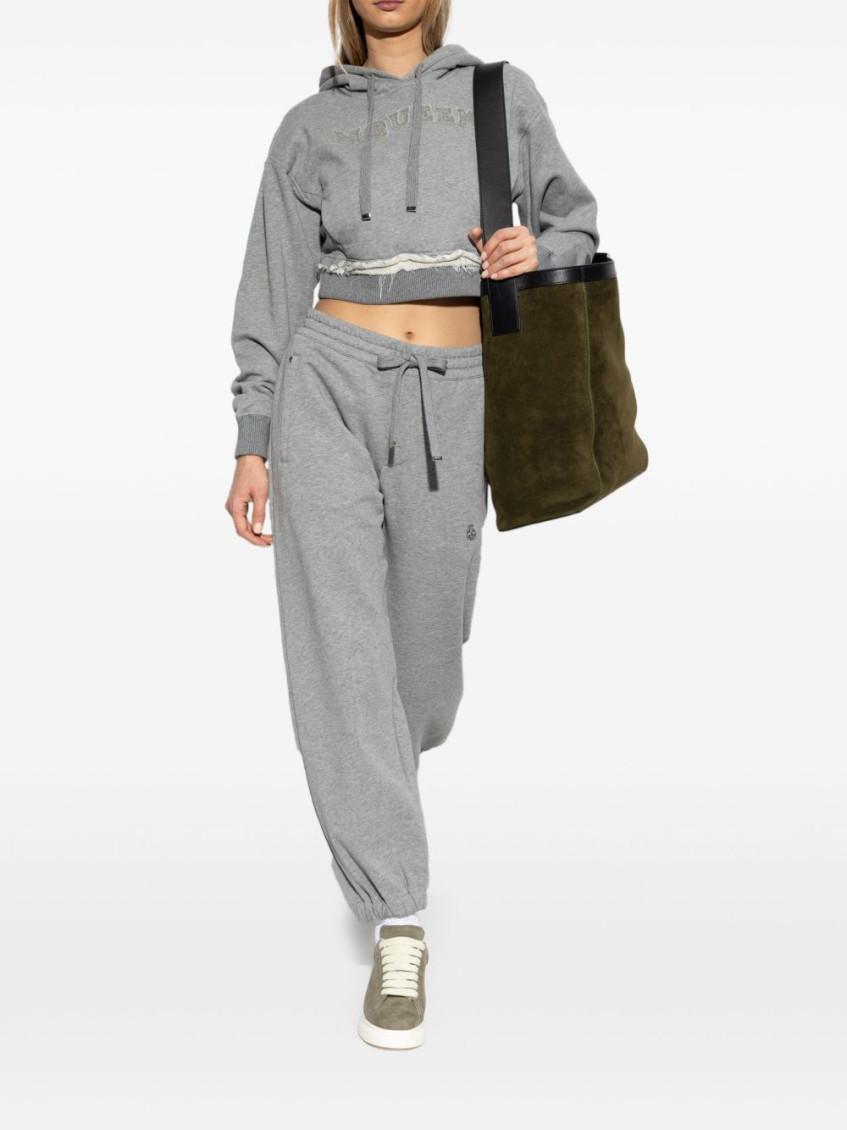 Light Grey Logo-embroidered Track Pants