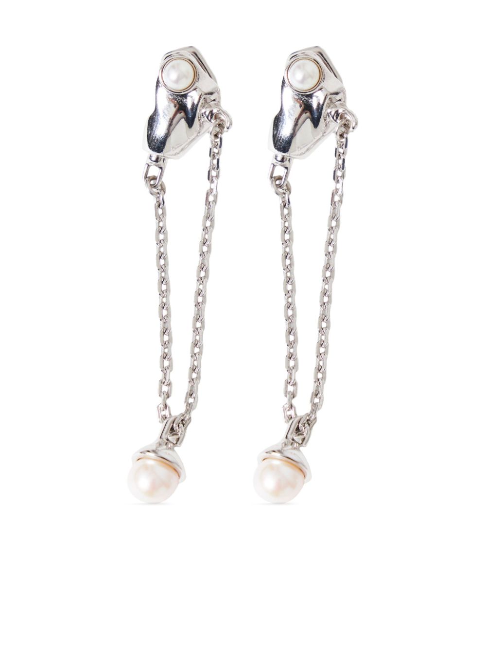 Chain-detail earrings - Silver