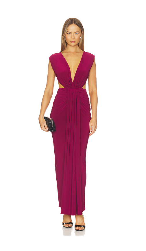 Baobab Nia Maxi Dress in Burgundy. L. Also in XS