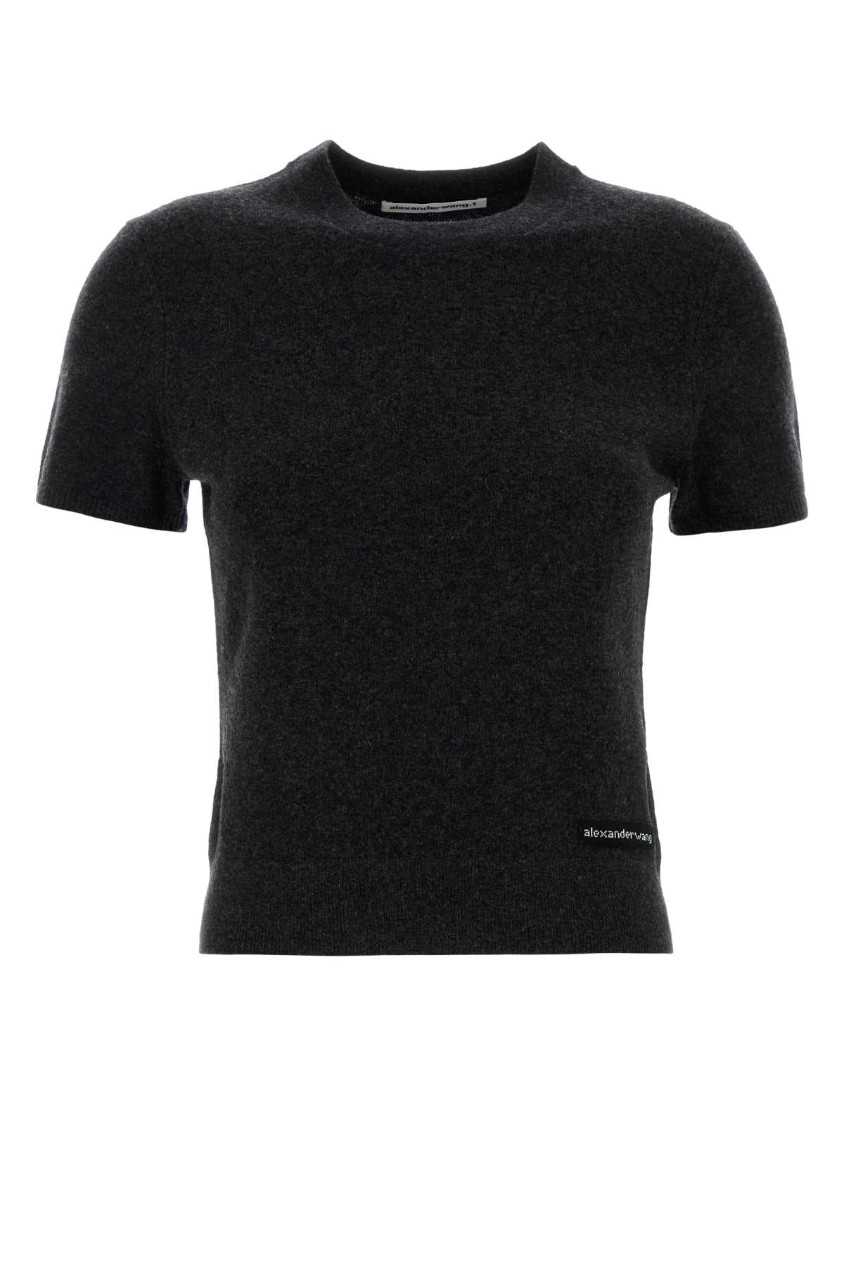 Wool Crewneck T-Shirt — Charcoal