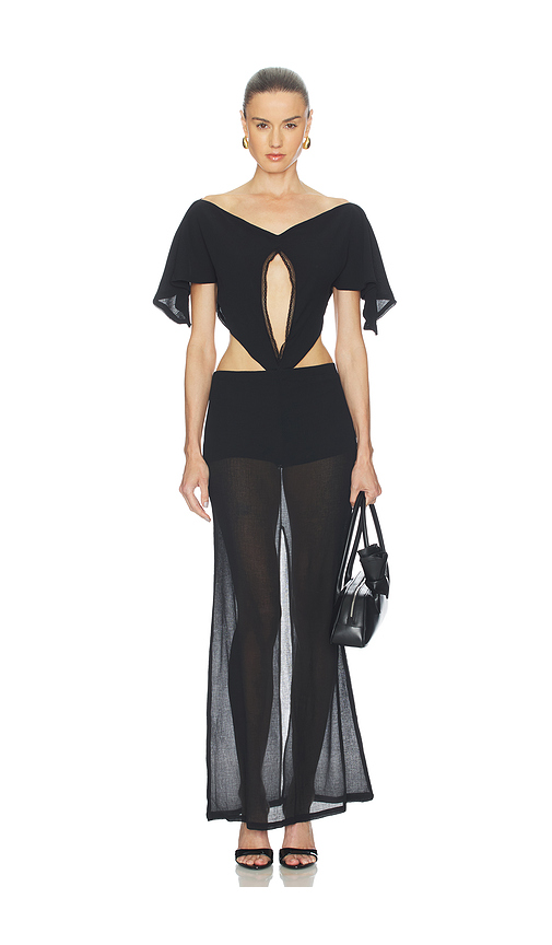 BUCI Pollock Maxi Dress in Black. L. Also in M