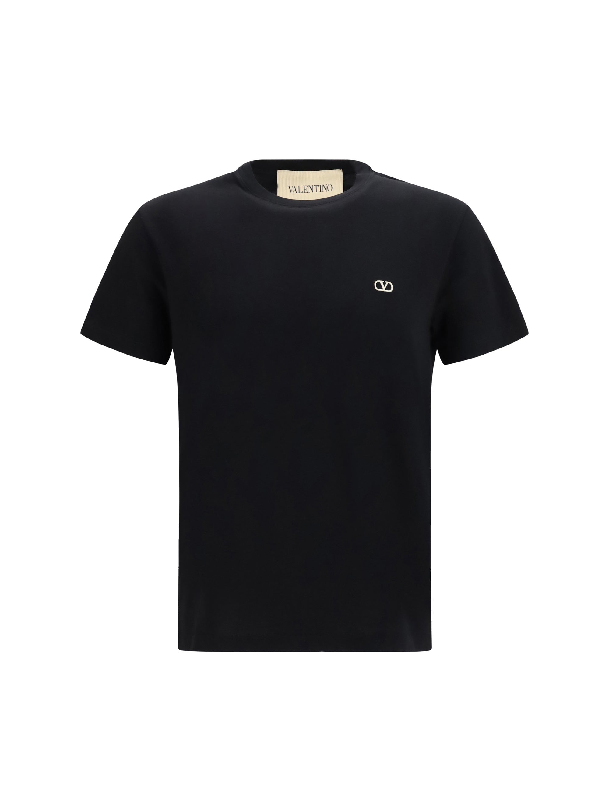 Logo-Embroidered Cotton T-Shirt — Black