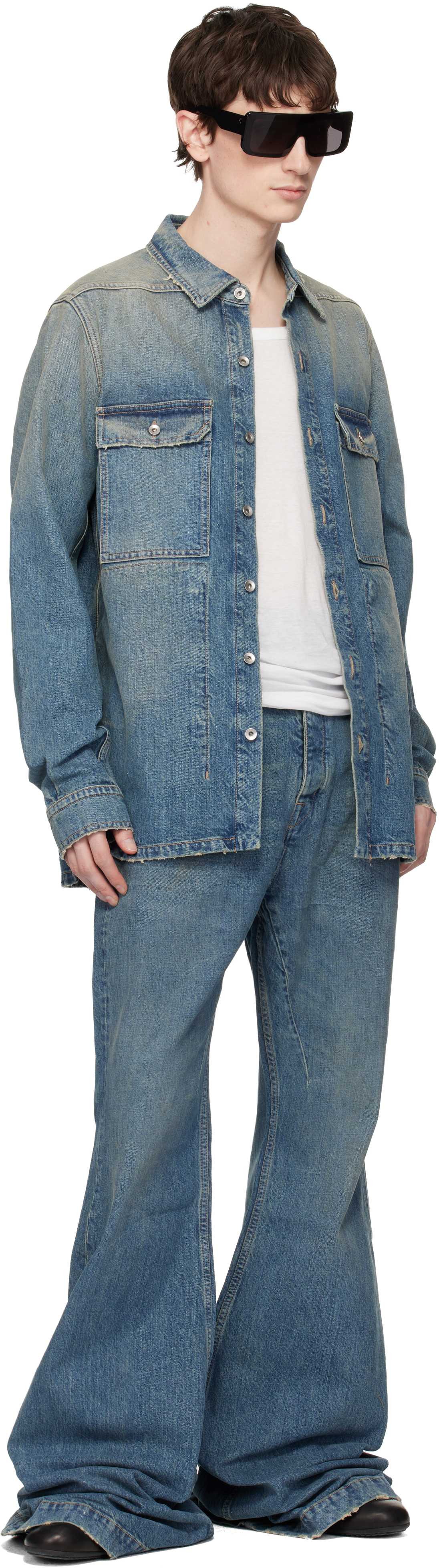 Blue Temple Denim Overshirt