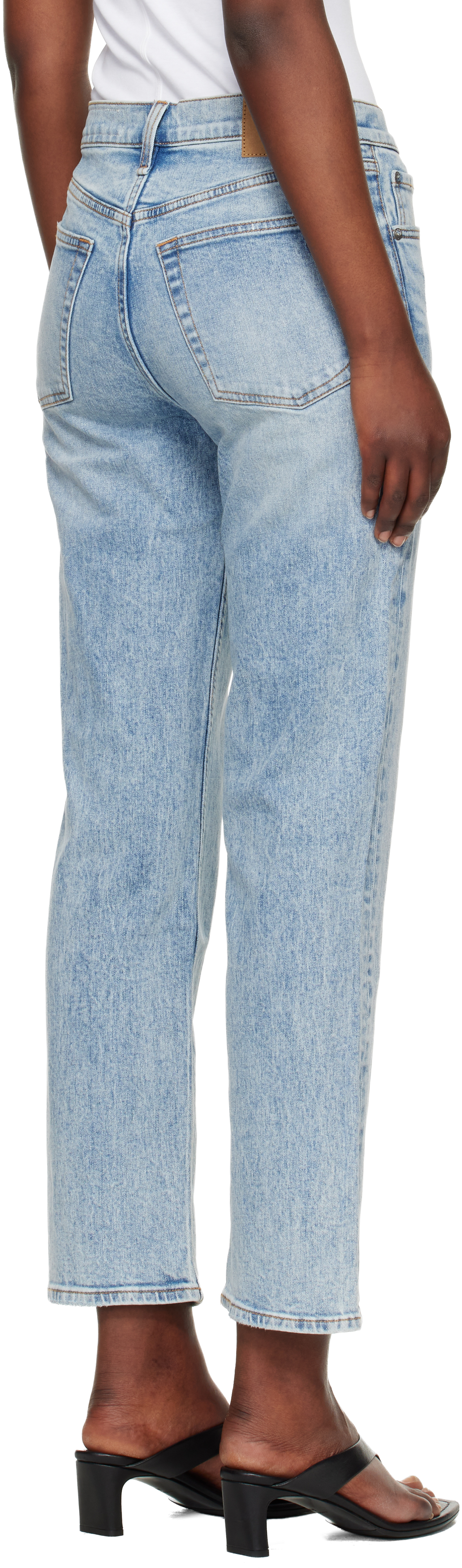 Blue Harlow Ankle Straight Jeans
