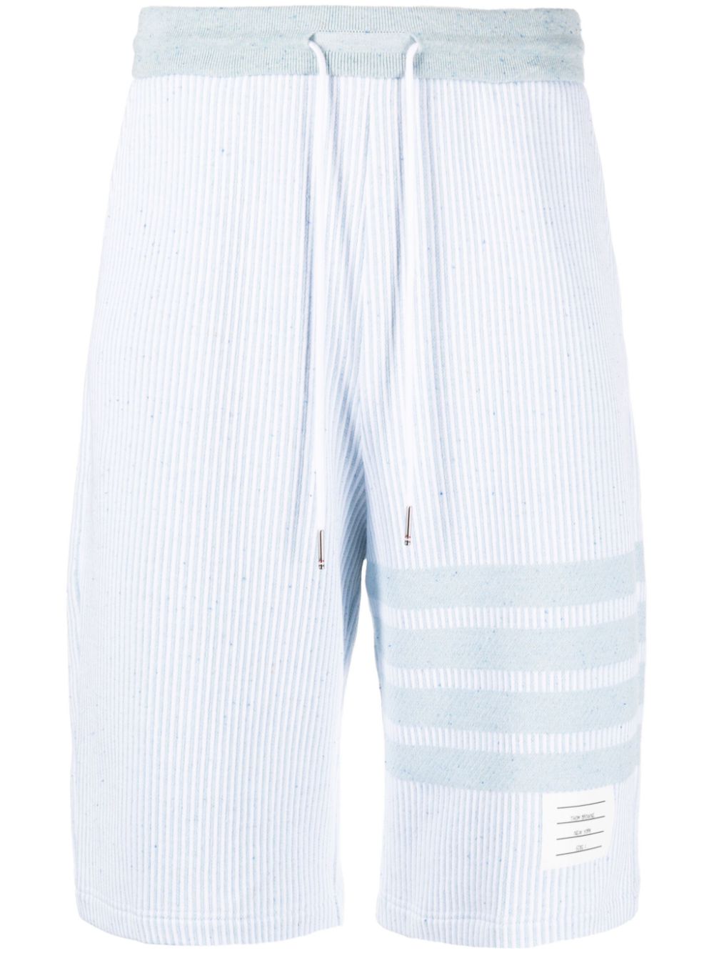 4-Bar striped shorts - White