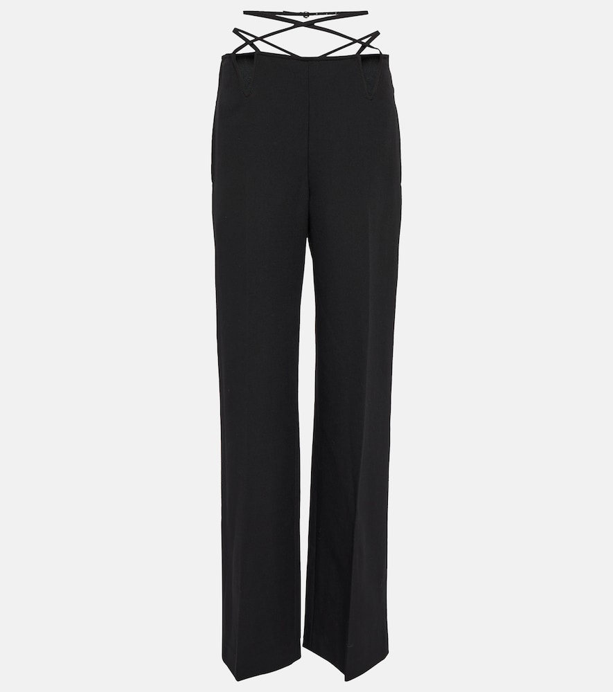 Cutout straight pants