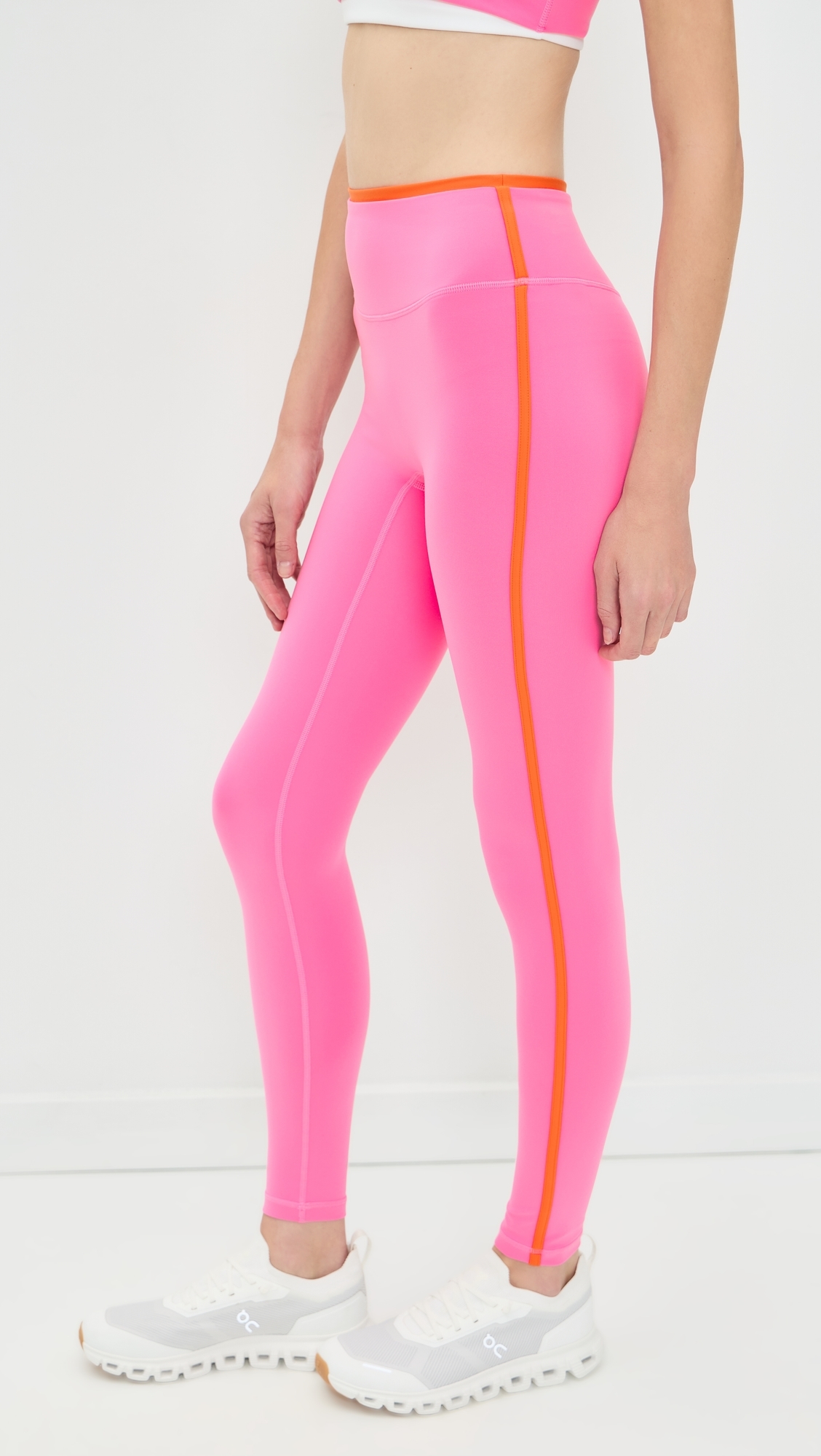 Layered Leggings Peony w/ White & Poppy