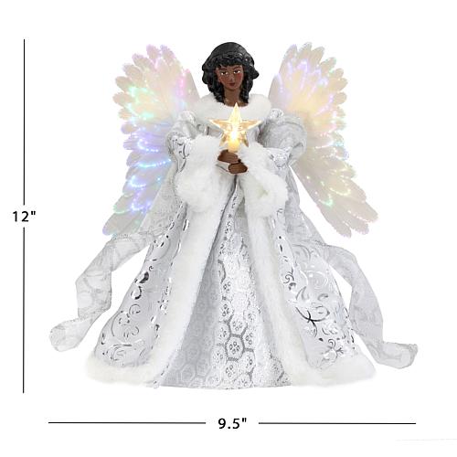 "12"" Fiber Optic Angel Tree Topper